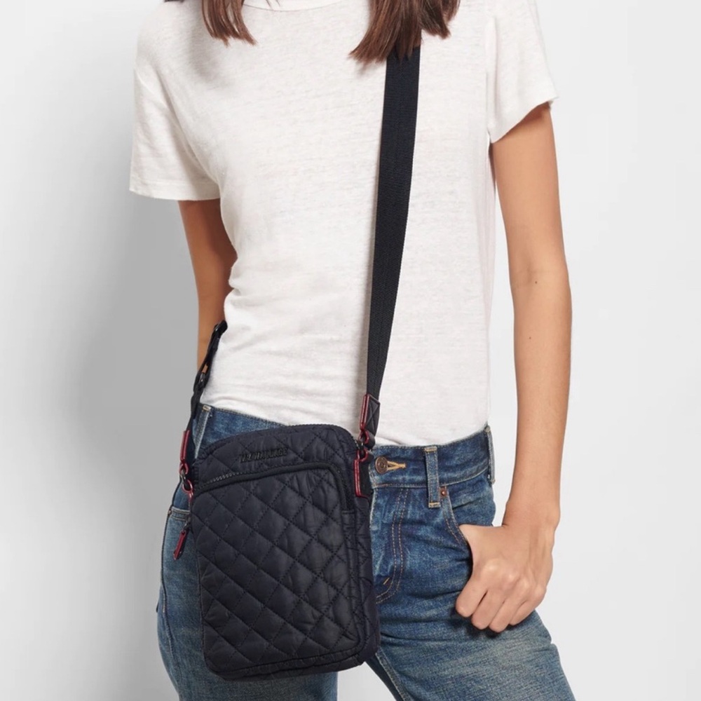MZ Wallace Black small  Quilted Crossbody Bag